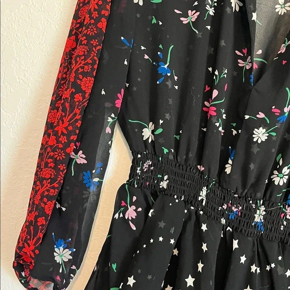 Maje Rayema Handkerchief Hem Printed Maxi Dress - Picture 8 of 9